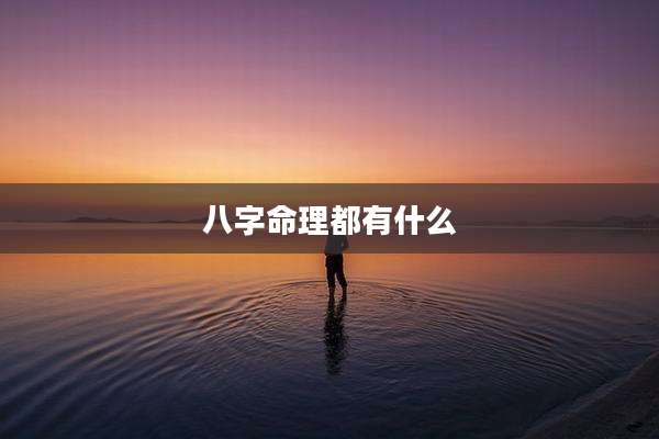 八字命理都有什么