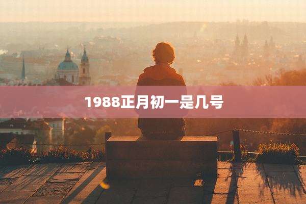 1988正月初一是几号
