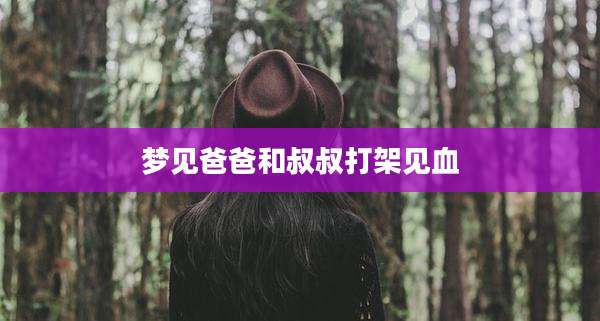 梦见爸爸和叔叔打架见血
