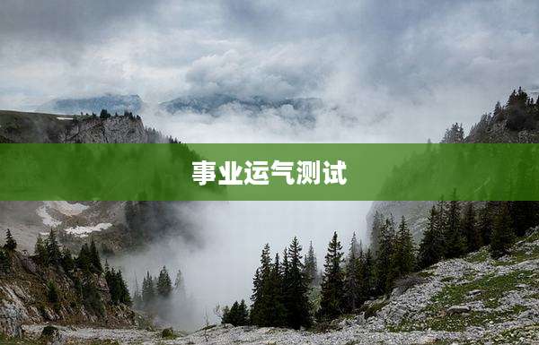 事业运气测试