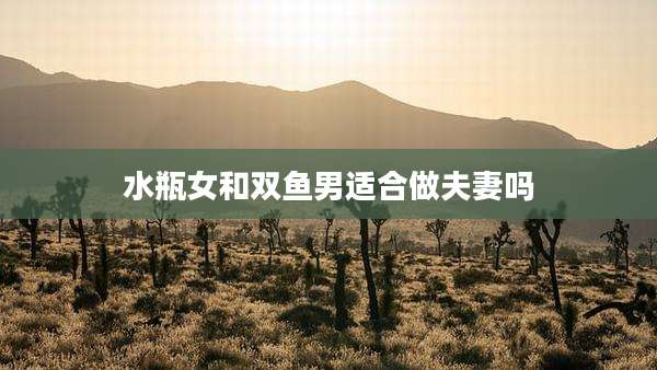 水瓶女和双鱼男适合做夫妻吗