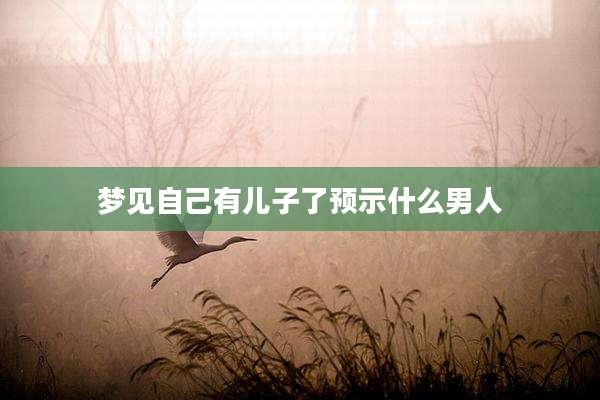 梦见自己有儿子了预示什么男人