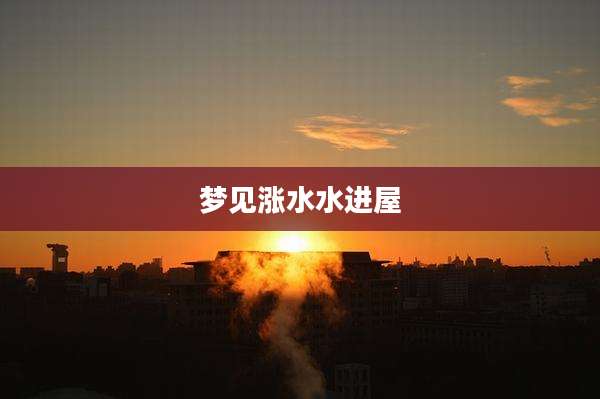 梦见涨水水进屋