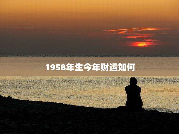 1958年生今年财运如何