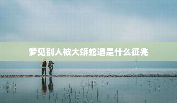 梦见别人被大蟒蛇追是什么征兆