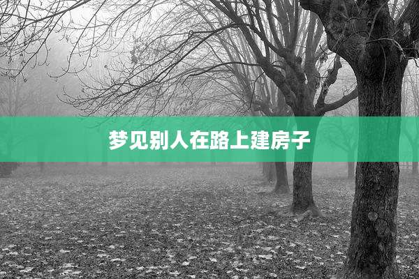 梦见别人在路上建房子