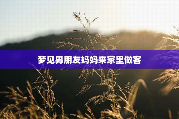 梦见男朋友妈妈来家里做客