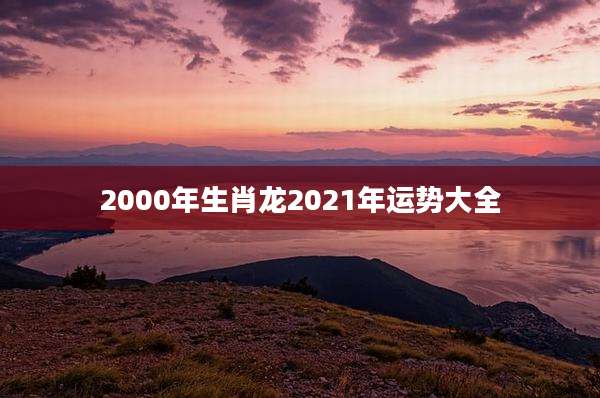 2000年生肖龙2021年运势大全
