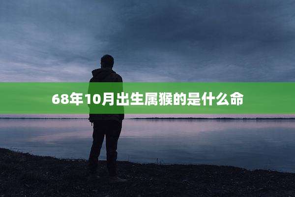 68年10月出生属猴的是什么命