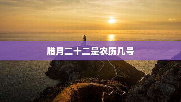 腊月二十二是农历几号