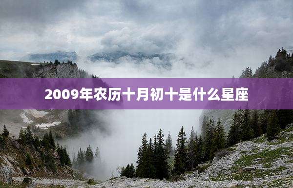 2009年农历十月初十是什么星座