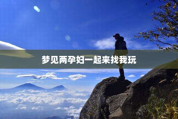 梦见两孕妇一起来找我玩
