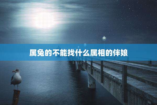 属兔的不能找什么属相的伴娘