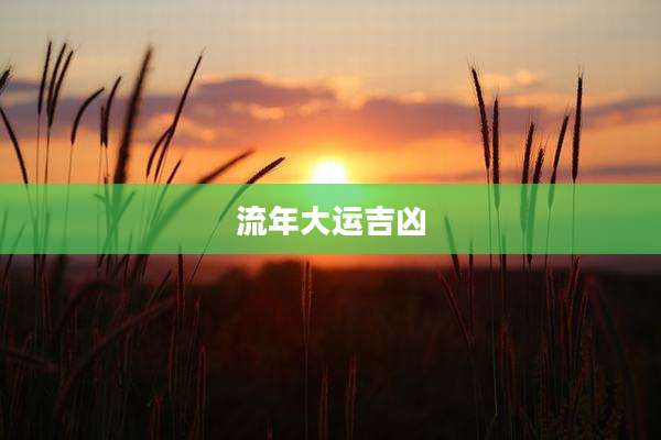 流年大运吉凶