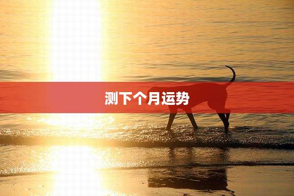 测下个月运势