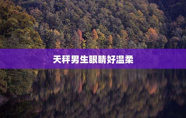 天秤男生眼睛好温柔