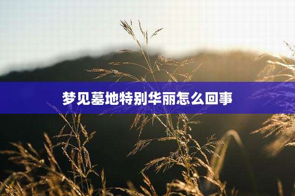 梦见墓地特别华丽怎么回事
