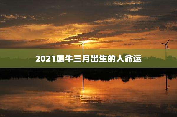 2021属牛三月出生的人命运