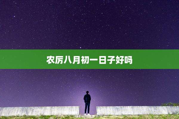 农厉八月初一日子好吗