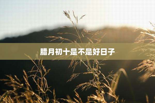 腊月初十是不是好日子