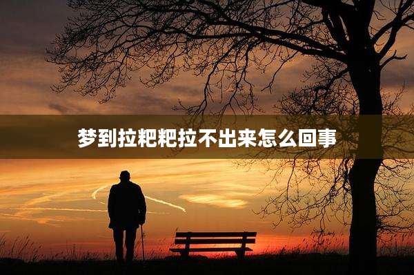 梦到拉粑粑拉不出来怎么回事
