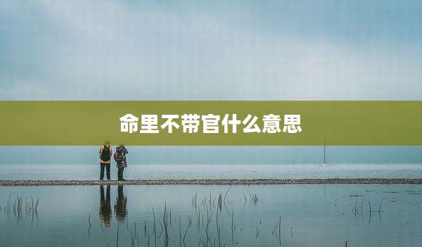 命里不带官什么意思