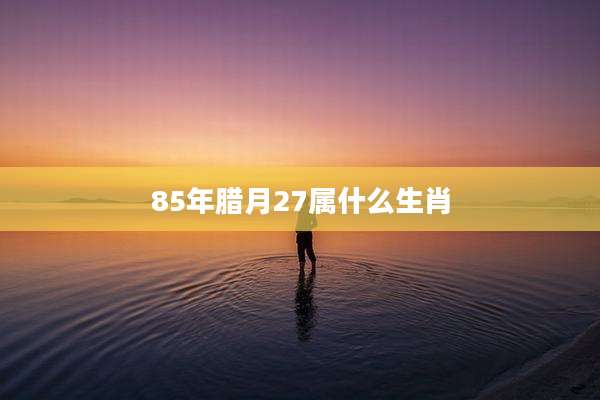 85年腊月27属什么生肖