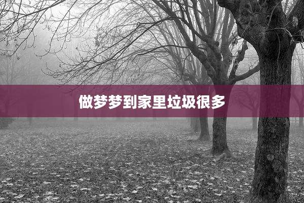做梦梦到家里垃圾很多