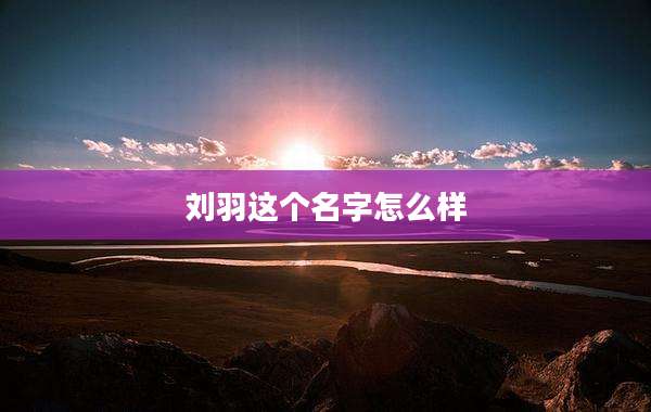 刘羽这个名字怎么样