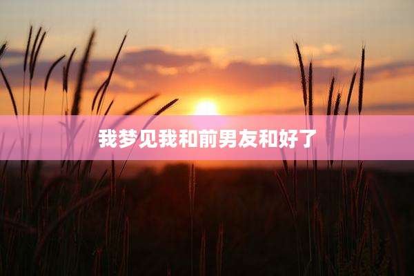 我梦见我和前男友和好了