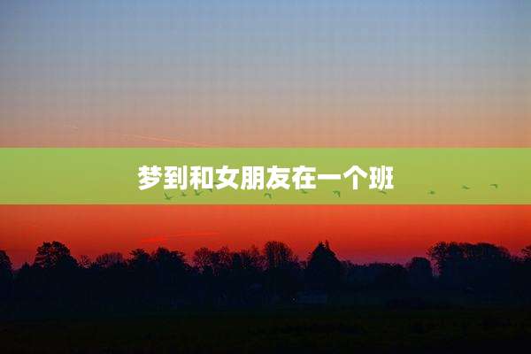 梦到和女朋友在一个班