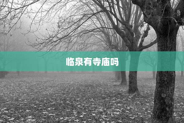 临泉有寺庙吗