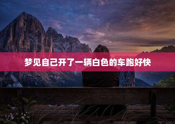 梦见自己开了一辆白色的车跑好快