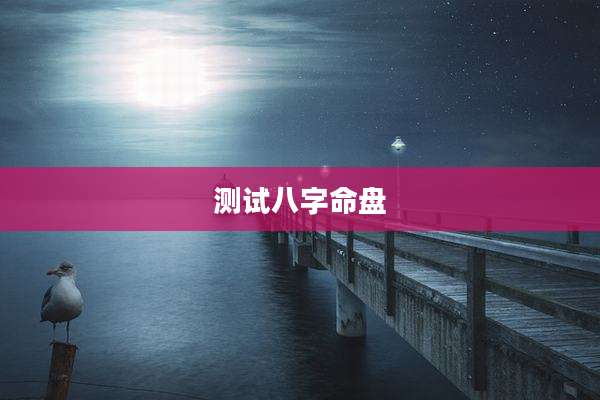 测试八字命盘