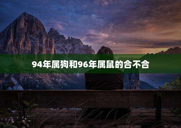 94年属狗和96年属鼠的合不合