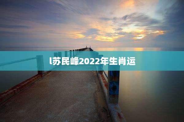 l苏民峰2022年生肖运
