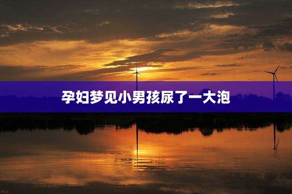 孕妇梦见小男孩尿了一大泡