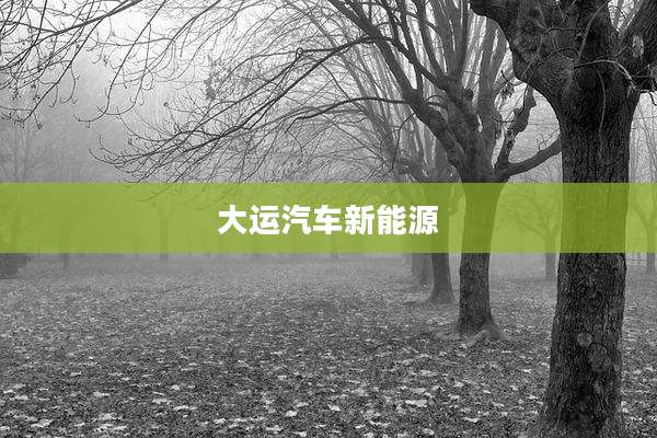 大运汽车新能源