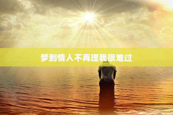 梦到情人不再理我很难过