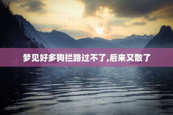梦见好多狗拦路过不了,后来又散了