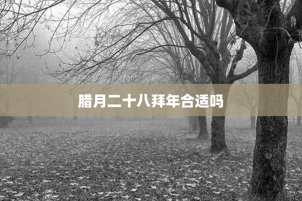 腊月二十八拜年合适吗