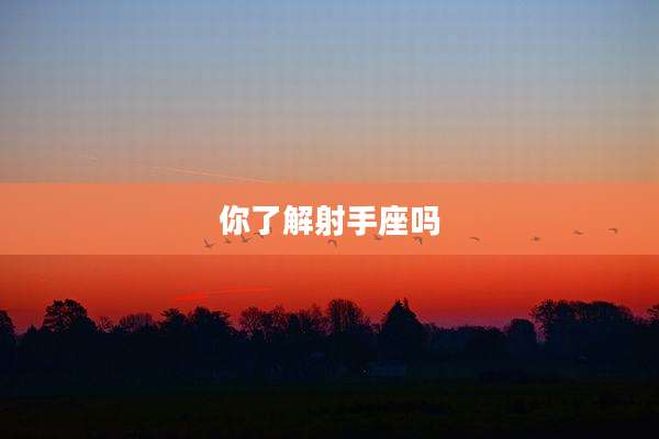 你了解射手座吗