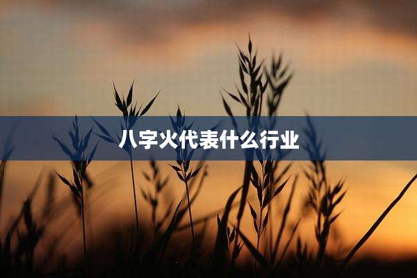 八字火代表什么行业