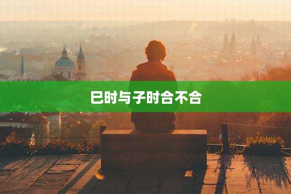 巳时与子时合不合