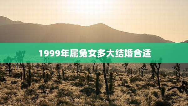 1999年属兔女多大结婚合适