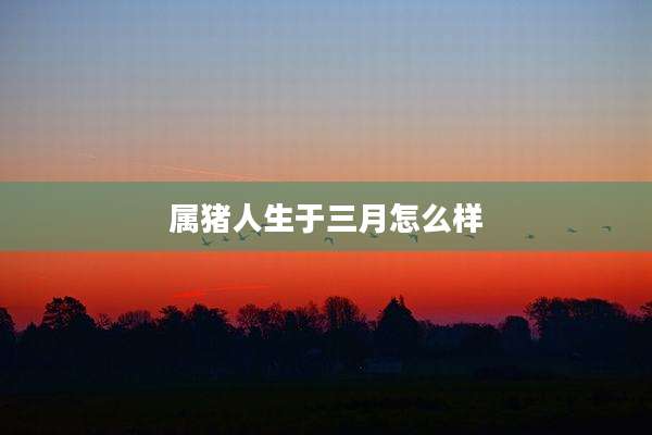 属猪人生于三月怎么样