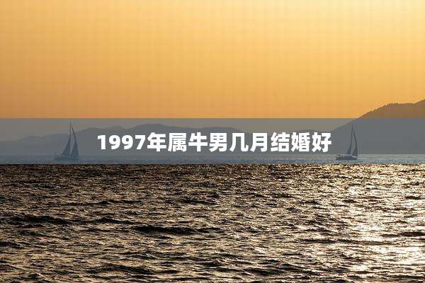 1997年属牛男几月结婚好