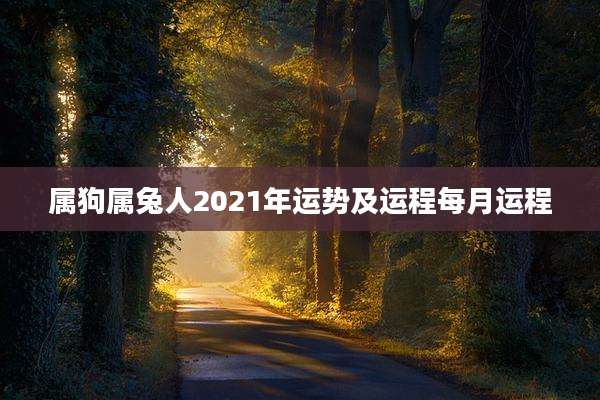 属狗属兔人2021年运势及运程每月运程