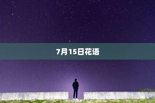 7月15日花语