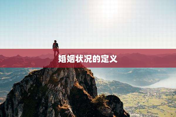 婚姻状况的定义